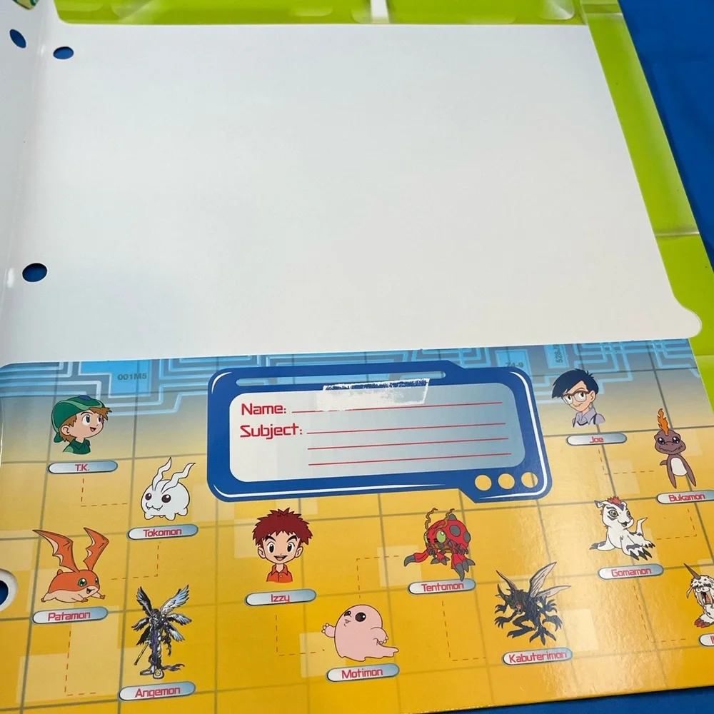 VTG Y2K Digimon 3-hole pocket folders - set of 2
